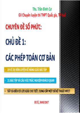 Toán học - Chuyên đề số phức